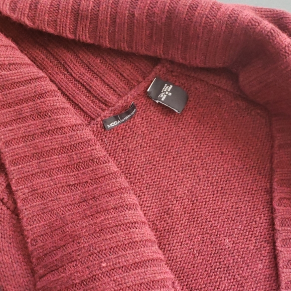 ⚡SALE⚡MODA INTERNATIONAL KNIT SHAWL SWEATER SZ S - Picture 7 of 8